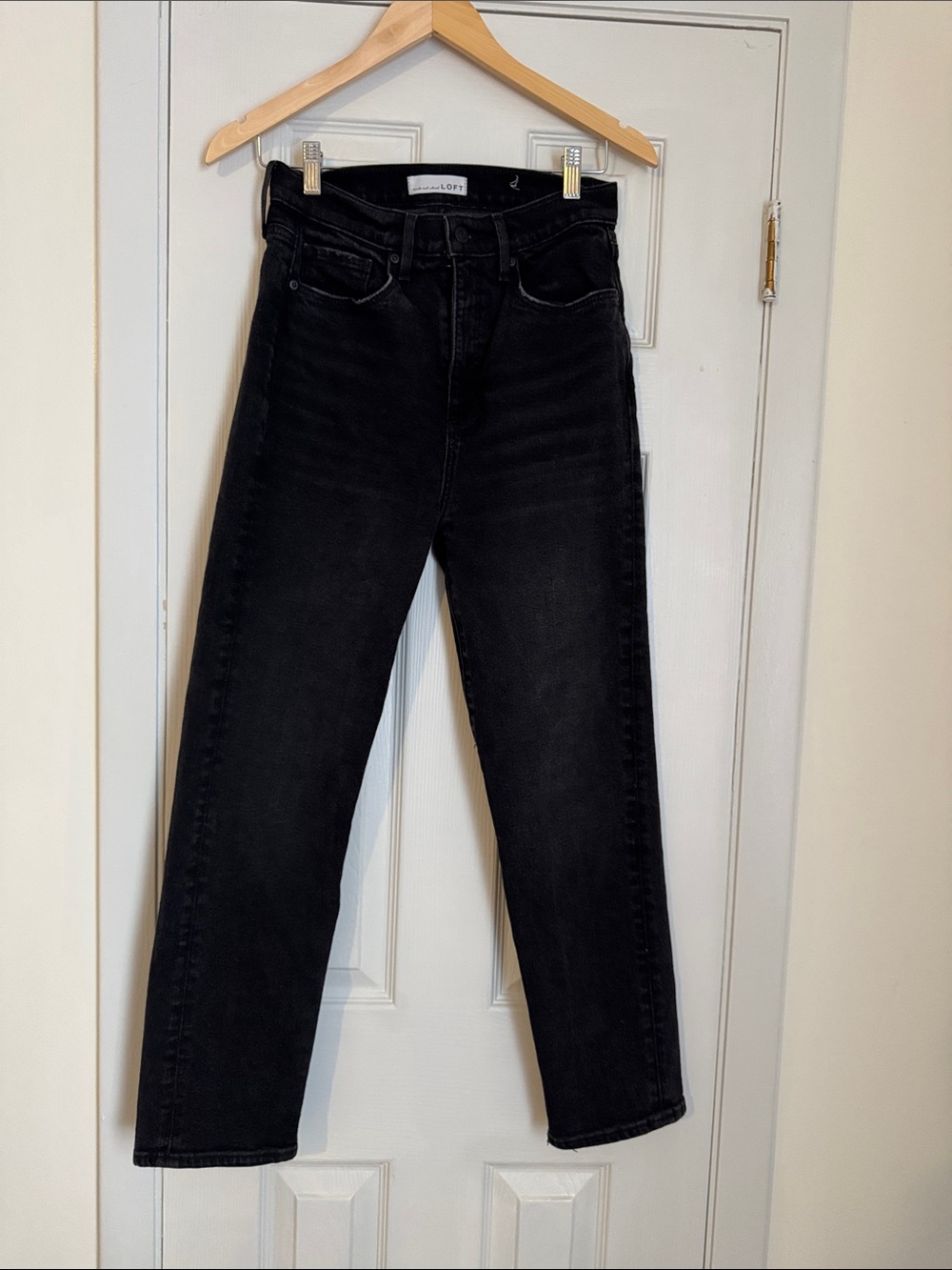 LOFT Black Straight Leg Jeans